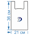 Пакет Майка 23/15*37 см., c логотипом